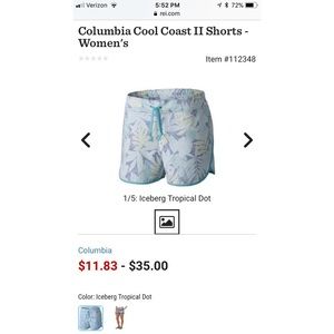 😎 NWT Columbia Womens Cool Coast II Short